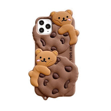 Load image into Gallery viewer, Original Kawaii 3D Chocolate Cookie Bear iPhone Case