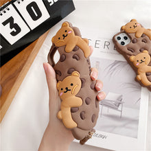 Load image into Gallery viewer, Original Kawaii 3D Chocolate Cookie Bear iPhone Case