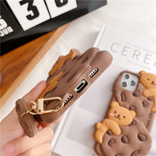 Load image into Gallery viewer, Original Kawaii 3D Chocolate Cookie Bear iPhone Case