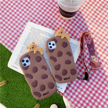 Load image into Gallery viewer, Original Kawaii 3D Chocolate Cookie Bear iPhone Case