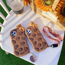 Load image into Gallery viewer, Original Kawaii 3D Chocolate Cookie Bear iPhone Case