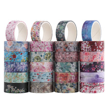 Load image into Gallery viewer, Vintage Flower Washi Tape Set (24pcs)