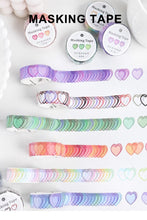 Load image into Gallery viewer, Colorful Heart Series Masking Tape