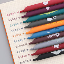 Load image into Gallery viewer, Kawaii Cartoon Design Gel Pen, Bookmark, Paperclip & Ruler (All in 1)