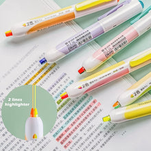 Load image into Gallery viewer, Colorful Double Lines Highlighters (6 Colors)