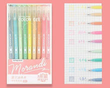 Load image into Gallery viewer, Morandi Multicolor Glitter Gel Pen (9pcs a set)