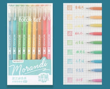 Load image into Gallery viewer, Morandi Multicolor Glitter Gel Pen (9pcs a set)