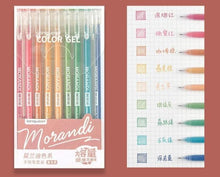 Load image into Gallery viewer, Morandi Multicolor Glitter Gel Pen (9pcs a set)