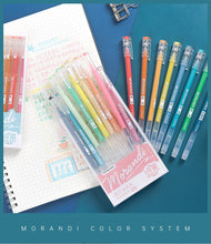 Load image into Gallery viewer, Morandi Multicolor Glitter Gel Pen (9pcs a set)