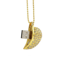 Load image into Gallery viewer, Exotic Golden Neckless Flash Drive