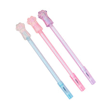 Load image into Gallery viewer, Crystal Cat Paw Gel Pens ( 4pcs set)