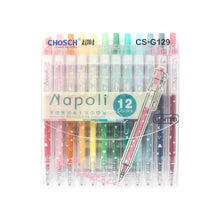 Load image into Gallery viewer, Napoli Multi-Color Gel Pen Set (12 color Set)