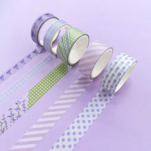 Load image into Gallery viewer, Lavender Flower Washi Tape Set - Original Kawaii Pen