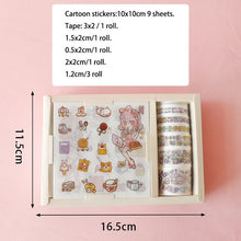 Load image into Gallery viewer, Kawaii Washi Tape + Stickers Gift Set - Original Kawaii Pen