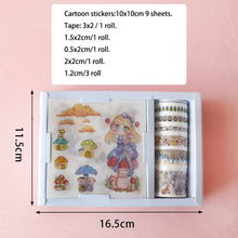 Load image into Gallery viewer, Kawaii Washi Tape + Stickers Gift Set - Original Kawaii Pen