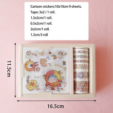 Load image into Gallery viewer, Kawaii Washi Tape + Stickers Gift Set - Original Kawaii Pen