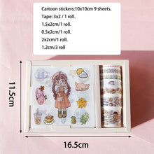 Load image into Gallery viewer, Kawaii Washi Tape + Stickers Gift Set - Original Kawaii Pen