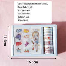 Load image into Gallery viewer, Kawaii Washi Tape + Stickers Gift Set - Original Kawaii Pen