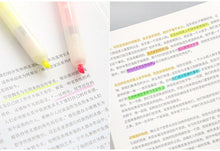 Load image into Gallery viewer, Knock Type Fluorescent Highlighter Set ( 6pcs) - Original Kawaii Pen
