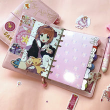 Load image into Gallery viewer, Pink Sakura Leather Notebook Planner (A6)