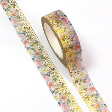 Load image into Gallery viewer, Floral Garden Gold Masking Tape