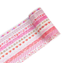 Load image into Gallery viewer, Japanese Floral & Heart Masking Tape Set (20pcs)