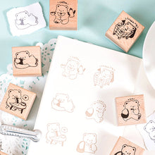 Load image into Gallery viewer, Cute Bear Rubber Stamps