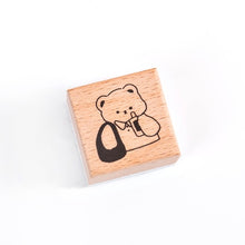 Load image into Gallery viewer, Cute Bear Rubber Stamps