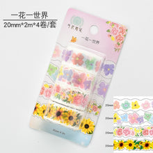Load image into Gallery viewer, Floral & Fruits Washi Tape Sets (4 Designs) - Original Kawaii Pen