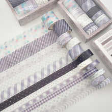 Load image into Gallery viewer, Solid Pattern Washi Tape Set (12pcs)