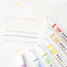 Load image into Gallery viewer, Multi-color Curved Line Highlighters (3 pcs)