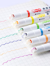 Load image into Gallery viewer, Multi-color Curved Line Highlighters (6 pcs)