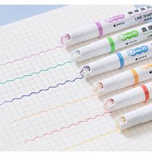 Load image into Gallery viewer, Multi-color Curved Line Highlighters (6 pcs)