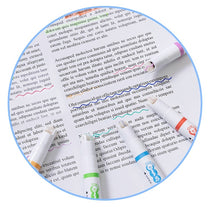 Load image into Gallery viewer, Multi-color Curved Line Highlighters (6 pcs)