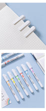Load image into Gallery viewer, Multi-color Curved Line Highlighters (6 pcs)