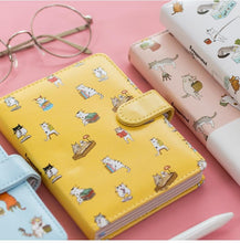 Load image into Gallery viewer, Cute Kitty's Daily Life Leather Notebook Planner