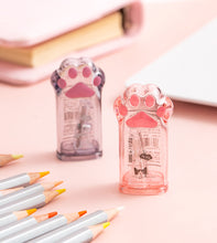 Load image into Gallery viewer, Cute Cat Paw Transparent Pencil Sharpener