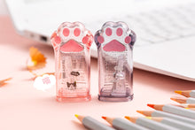 Load image into Gallery viewer, Cute Cat Paw Transparent Pencil Sharpener