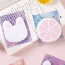 Load image into Gallery viewer, Kawaii Fruits & Animals Sticky Notes