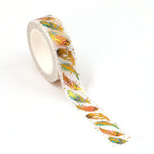 Load image into Gallery viewer, Gorgeous Gold Foiled Feather Washi Tape