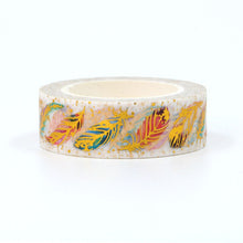 Load image into Gallery viewer, Gorgeous Gold Foiled Feather Washi Tape