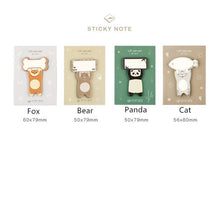 Load image into Gallery viewer, Lift Paw Paw Cartoon Memo Pad Set (4pcs)