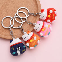 Load image into Gallery viewer, Japanese Lucky Kitty KeyChain