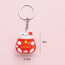 Load image into Gallery viewer, Japanese Lucky Kitty KeyChain