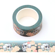 Load image into Gallery viewer, Limited Edition - Gold Foiled Floral & Skull Washi Tape - Original Kawaii Pen