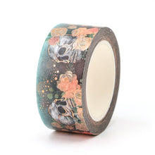 Load image into Gallery viewer, Limited Edition - Gold Foiled Floral & Skull Washi Tape - Original Kawaii Pen