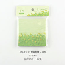 Load image into Gallery viewer, The Floral Seasons Memo Pads (100 pcs a set)