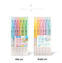 Load image into Gallery viewer, Erasable Bright Color Highlighter Set ( 6pcs a set) - Original Kawaii Pen