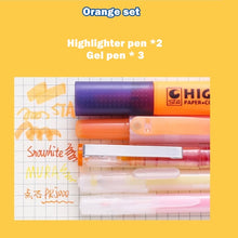 Load image into Gallery viewer, Colorful Gel Pens & Highlighter Sets (5pcs a Set)