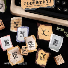 Load image into Gallery viewer, Calendar Months Wooden Stamps (14 pieces a set)